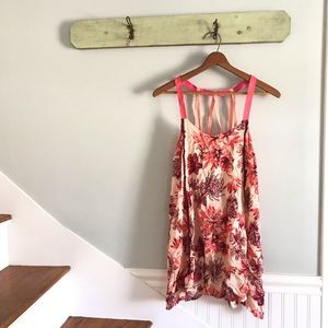 Maaji Coral and Burgundy Floral Swim Coverup
